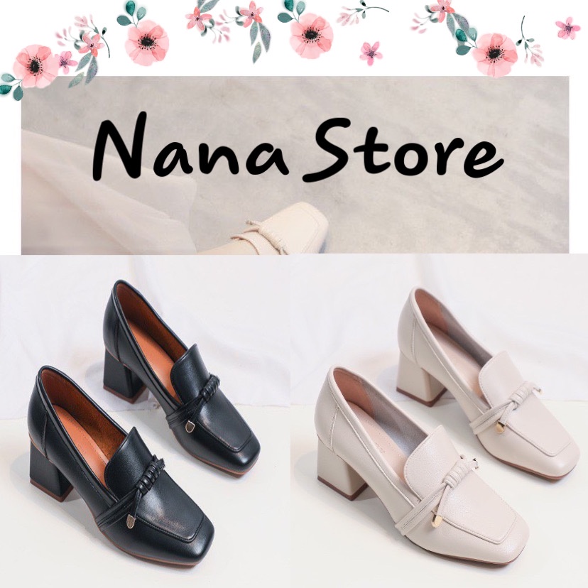 Giày Da Nữ Loafer đế cao 5cm