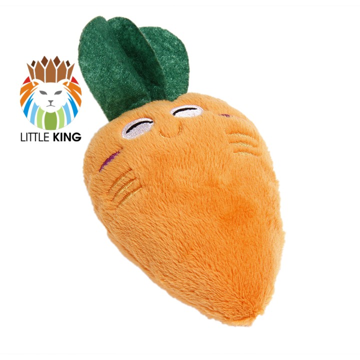 Đồ chơi cho chó mèo Cà rốt bông chút chít cho chó mèo gặm cắn giảm stress Little King pet shop