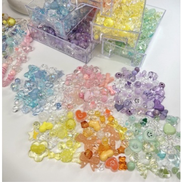 Set 20 Hạt Nhựa Nhiều Màu Sắc Dùng Để Trang Trí Túi Xách handmade Tiện Dụng