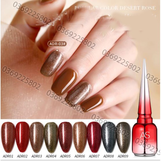 SET Sơn gel AS NHŨ mã ADR mẫu chai đỏ nhọn 9 chai 15ml siêu HOT siêu xịn