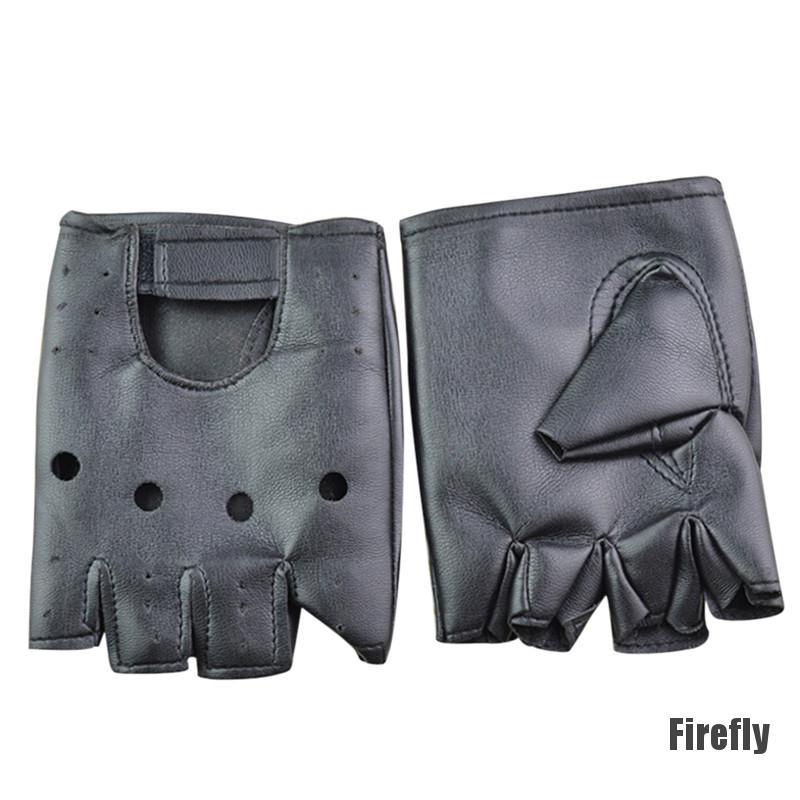 Găng tay da PU hở ngón thời trang cá tính cho nam và nữ