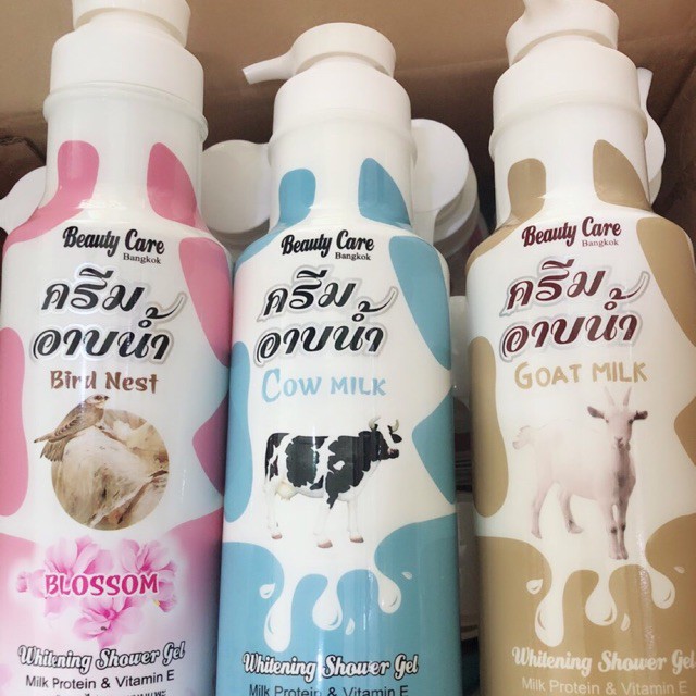 Sữa tắm Bò / Dê / Yến Beauty Care Goat Milk/ Cow Milk 1200ml