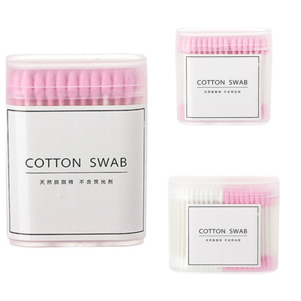 Set 100/ 200/ 300 Tăm Bông Từ Cotton Dùng Một Lần Tiện Dụng