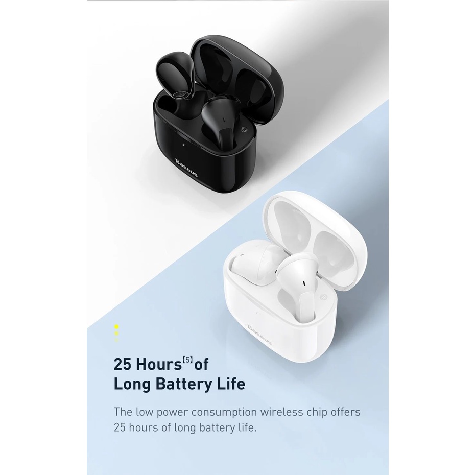 Tai nghe Bluetooth TWS Baseus Bowie E3 V5.0, GPS, APP Control, Không độ trễ, Âm thanh nổi HD - Nhất Tín Computer