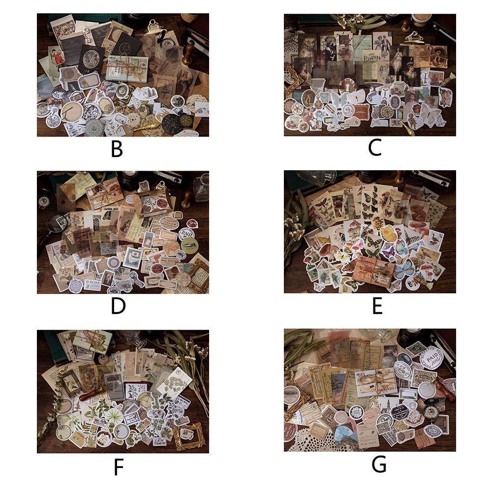 Set 60 Sticker Dán Trang Trí Phòng Thí Nghiệm Phong Cách Retro