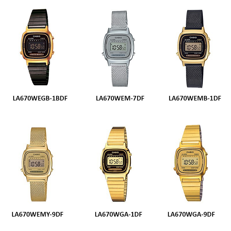 HOT Đồng hồ nữ Casio điện tử chính hãng Anh Khuê LA670 (nhiều màu) (25mm) chính hãng
