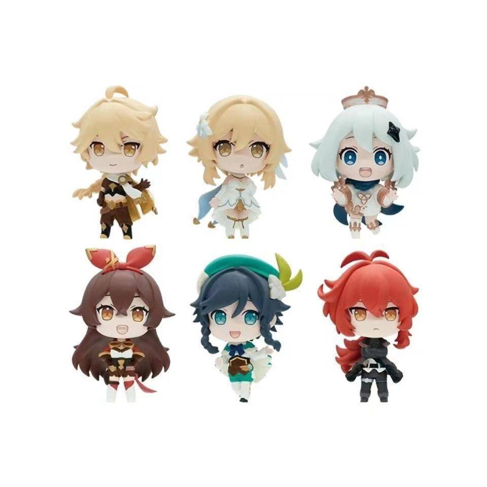 Sy2 Set 6 Mô Hình Búp Bê Nhân Vật Phim Hoạt Hình &quot;Aether Lumine Va Chạm&quot;
