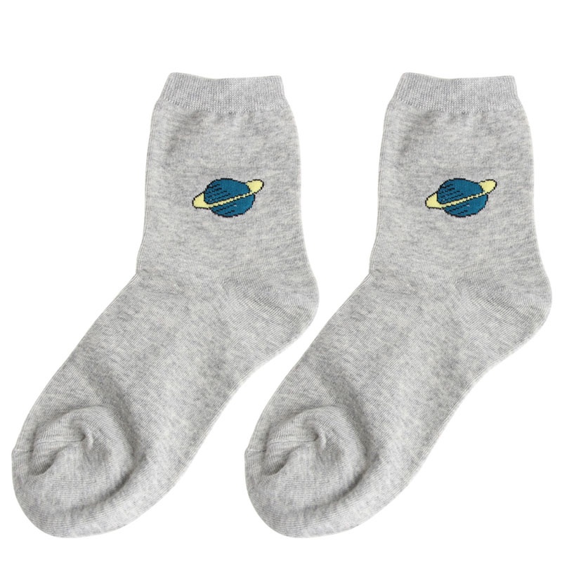 Vớ Cotton Thu Đông Màu Kẹo In Họa Tiết Hoạt Hình Phong Cách Harajuku Cho Nữ