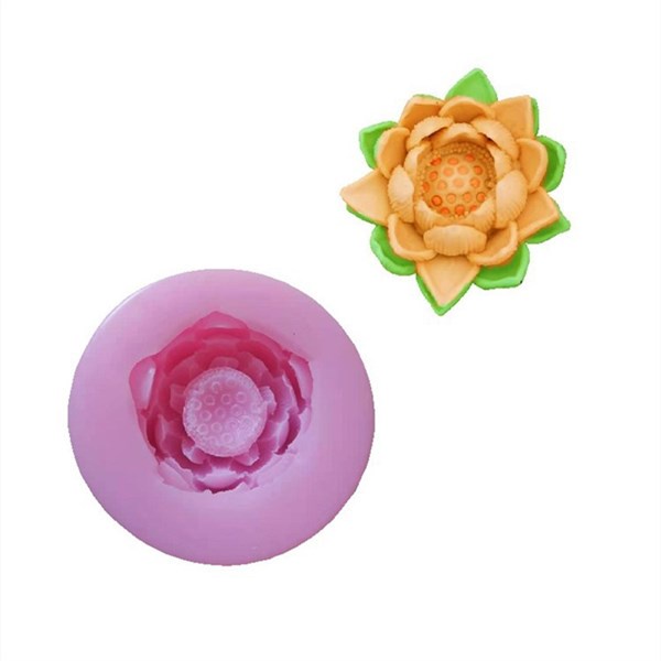 Khuôn Silicone Hoa Sen Thái Nở 10Cm k bao gồm lá