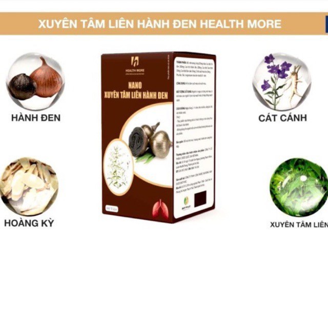 Hộp Nano Xuyên Tâm Liên Hành Đen - 30 Viên