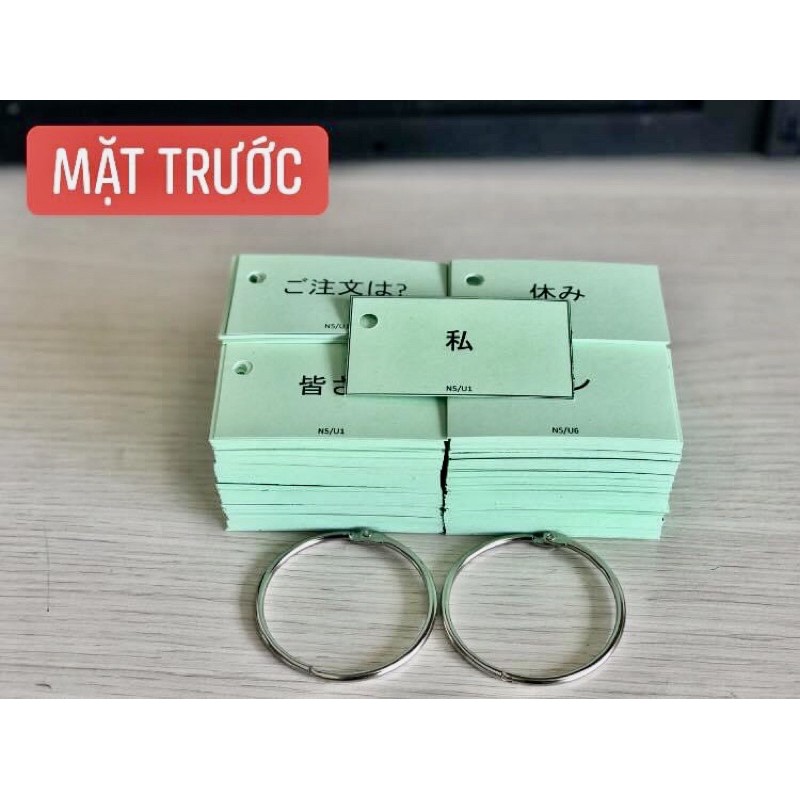 FLASHCARD TỪ VỰNG TIẾNG NHẬT N5  1000 thẻ từ vựng sách Minnano 1