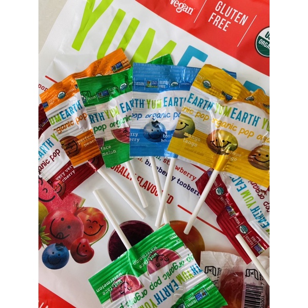 Kẹo Mút Hữu Cơ Cho Bé Yumearth Organic Pops