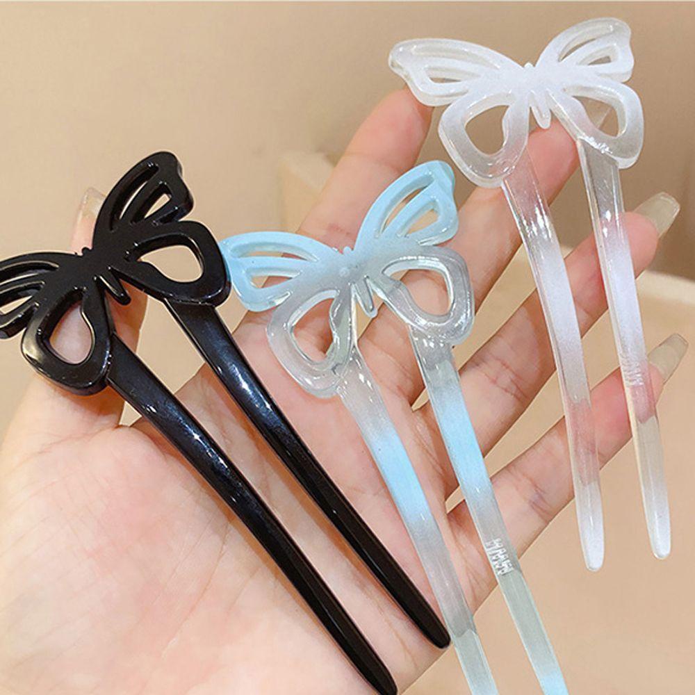 IVORY Dây Buộc Tóc Trong Suốt Hình Chữ U Phong Cách Cổ Điển Ngọt Ngào Cho Nữ