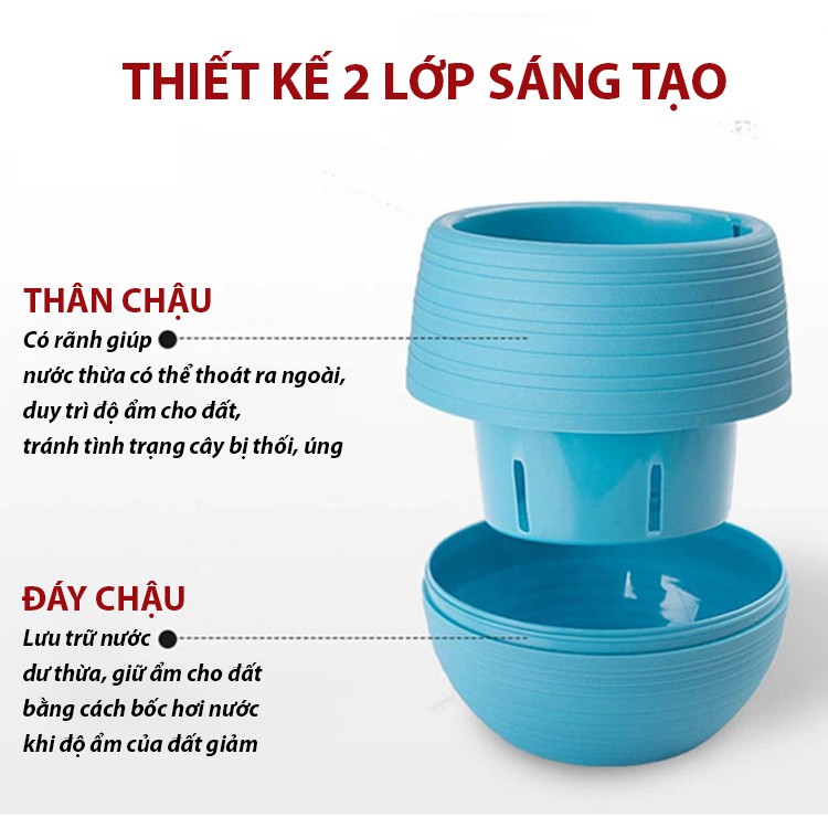 Chậu Cây, Chậu Hoa Mini Nhựa Nhiều Màu Sắc Trang Trí Nhà Cửa, Văn Phòng