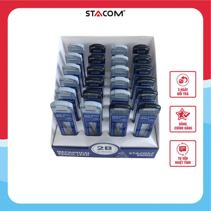 Ruột bút chì kim bấm 0.5/0.7/0.9mm - 2B (20 pcs) STACOM - RMP015