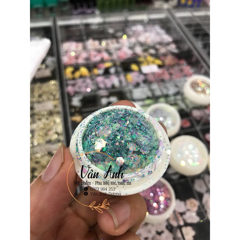 Sét nhũ vảy cá 8 gũ siêu sáng trang trí ẩn, rắc móng nail( phụ kiện trang trí nail)