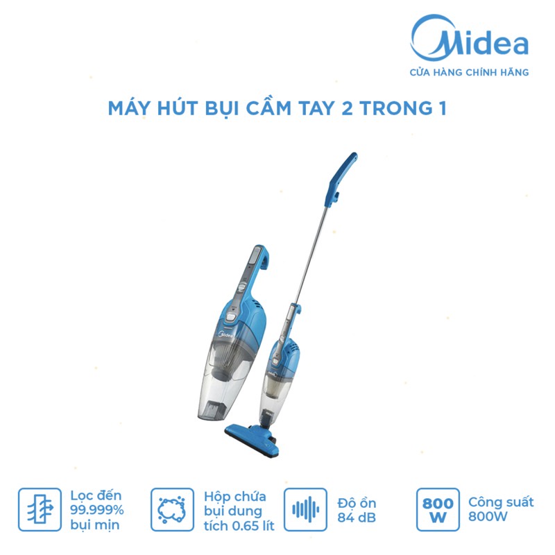 Máy hút bụi cầm tay đa năng Midea MVC-16T-B 800W - Hàng chính hãng bảo hành điện tử 1 năm