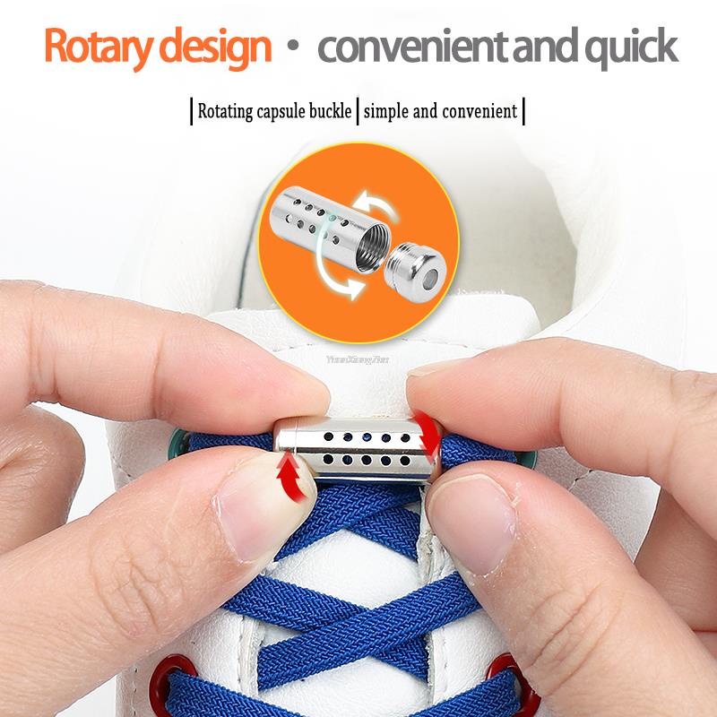 Dây Buộc Giày Cao Su Co Giãn Phối Ren Không Cần Buộc Nhanh Thời Trang Cho Trẻ Em/Người Lớn