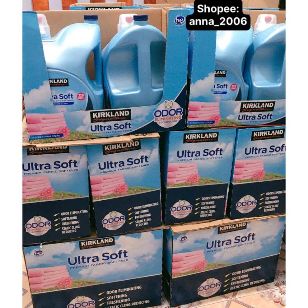 [USA] Nước Xả Vải KIRKLAND Signature Ultra Soft Premium Fabric Softener-5.53 lít.