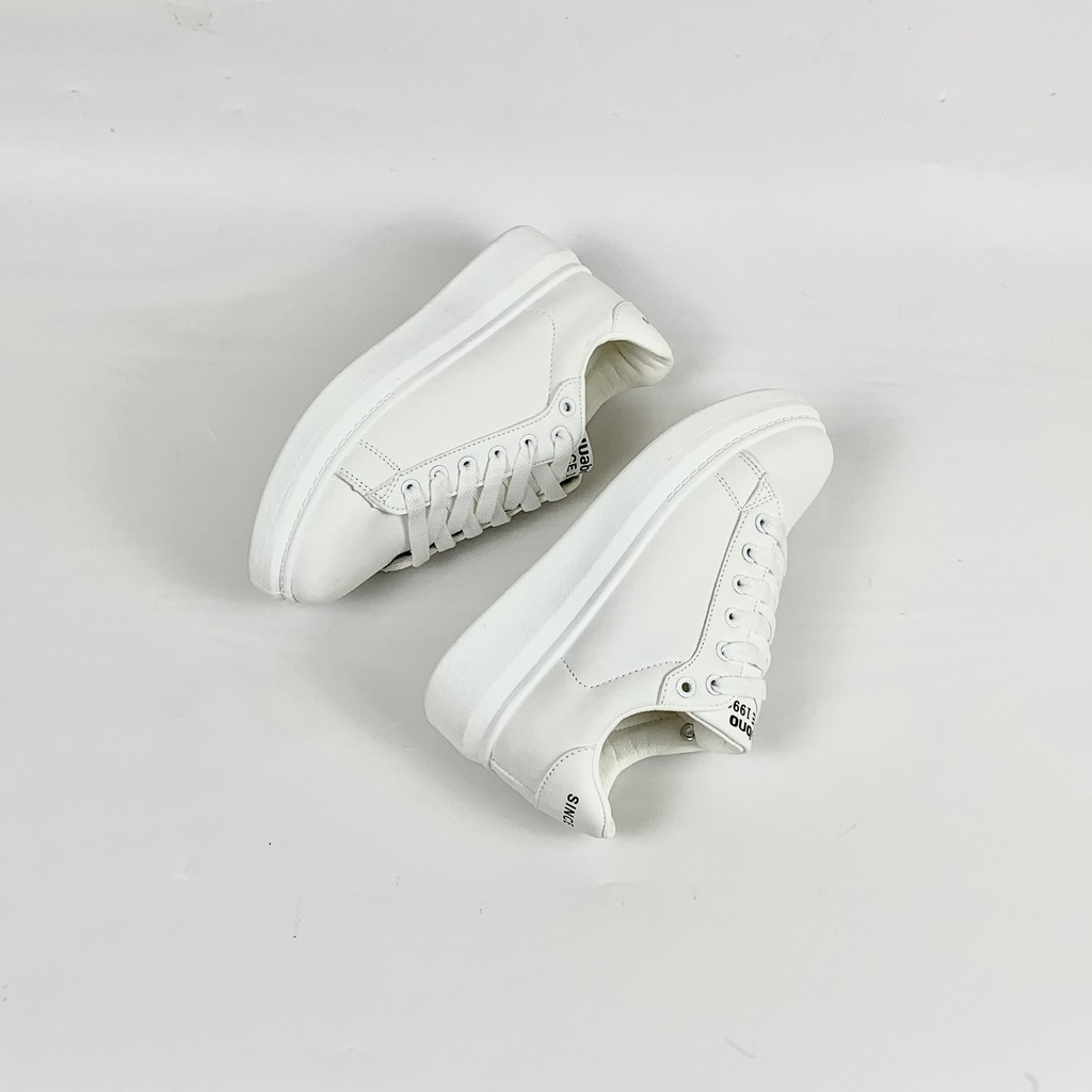 Giày thể thao nữ độn đế - Giày sneaker màu trắng trẻ trung 1990