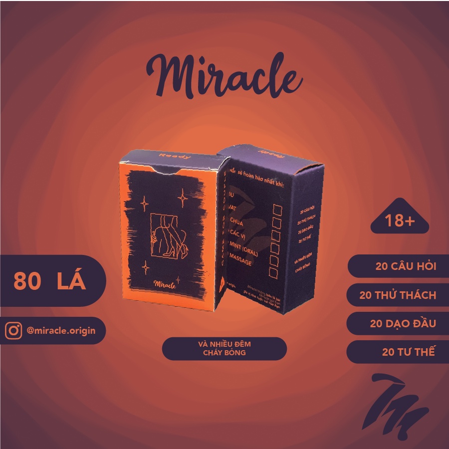 Bộ bài tư thế tình yêu Mircale Origin - Công cụ nhỏ gọn vừa túi áo và vẫn có đủ các gia vị cho buổi hẹn hò