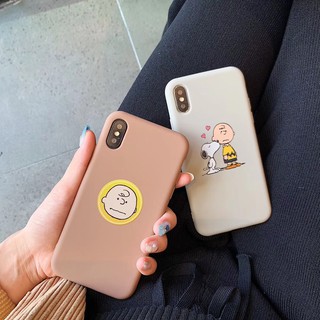 Ốp điện thoại in hình snoopy charlie brown đáng yêu cho iphonexs max xr i8 i7 i6s plus