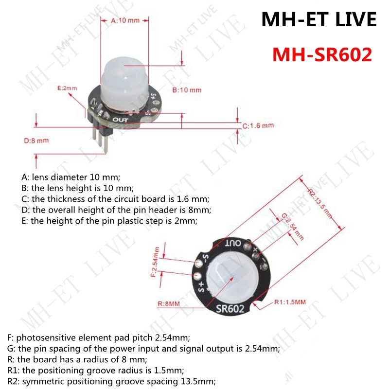 Mô Đun Cảm Biến Chuyển Động Mh-Sr602 Mini Sr602 Cho Arduino