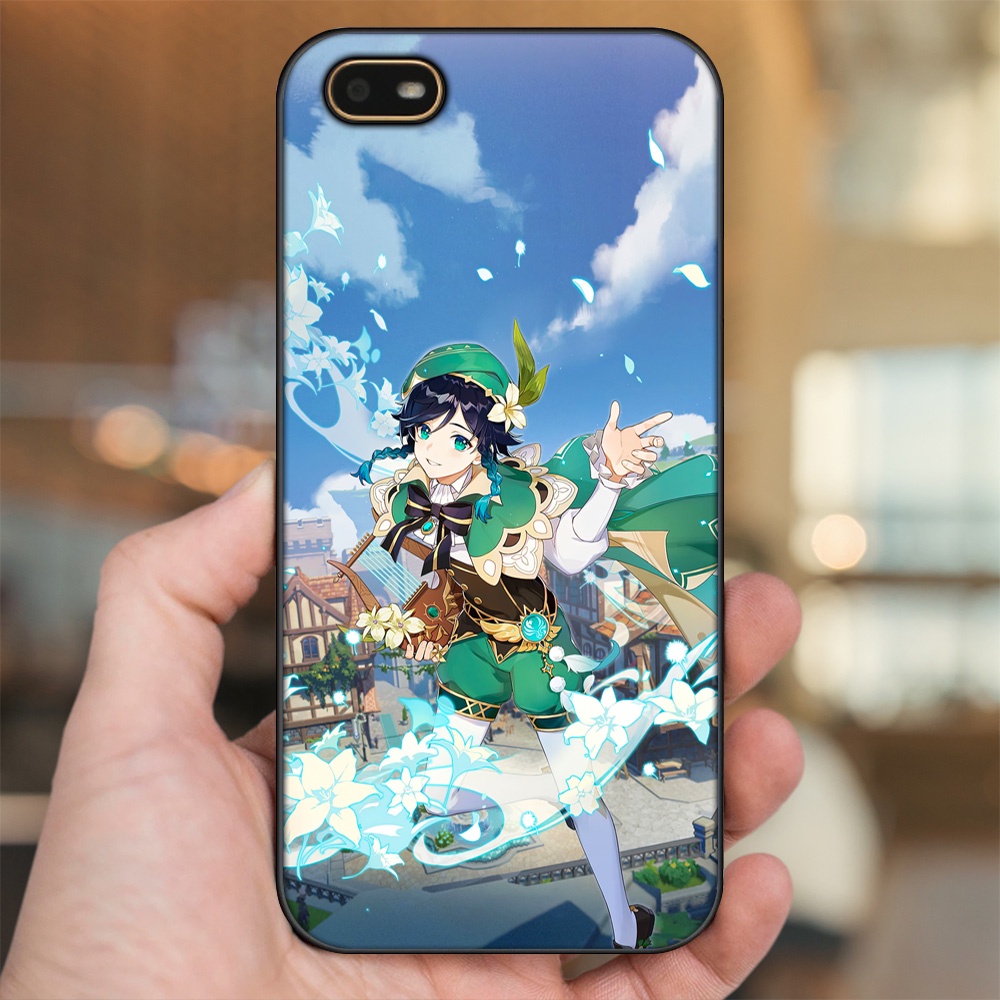 Ốp lưng Oppo A1K viền đen in hình Venti Genshin Impact