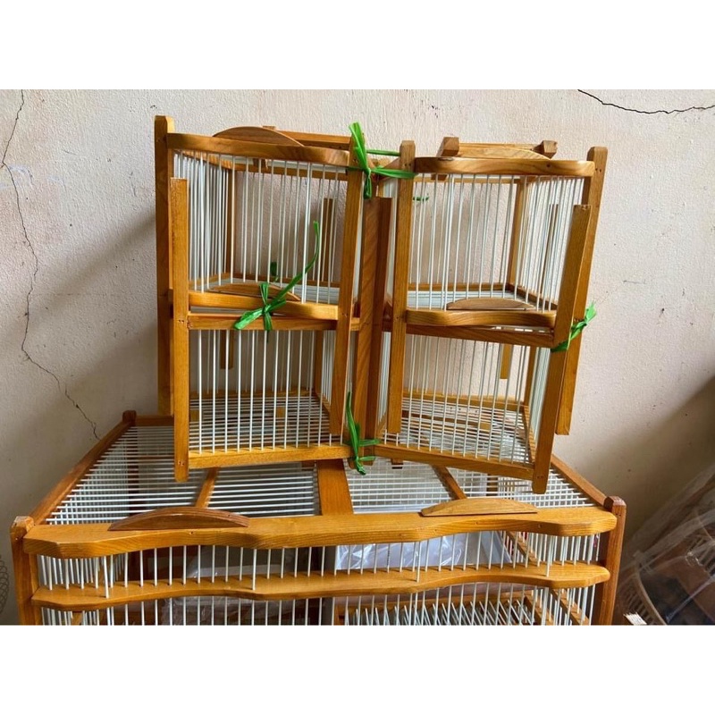 Lồng tắm chim khuyên 1 ngăn nan cáp quang chắc chắn bền đẹp
