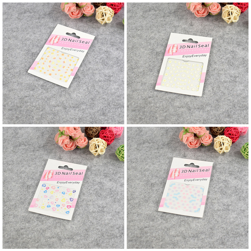 [Hàng mới về] Tờ hình dán họa tiết ngôi sao / hoa / ngôi sao 3D đơn giản dễ thương màu sắc ngẫu nhiên