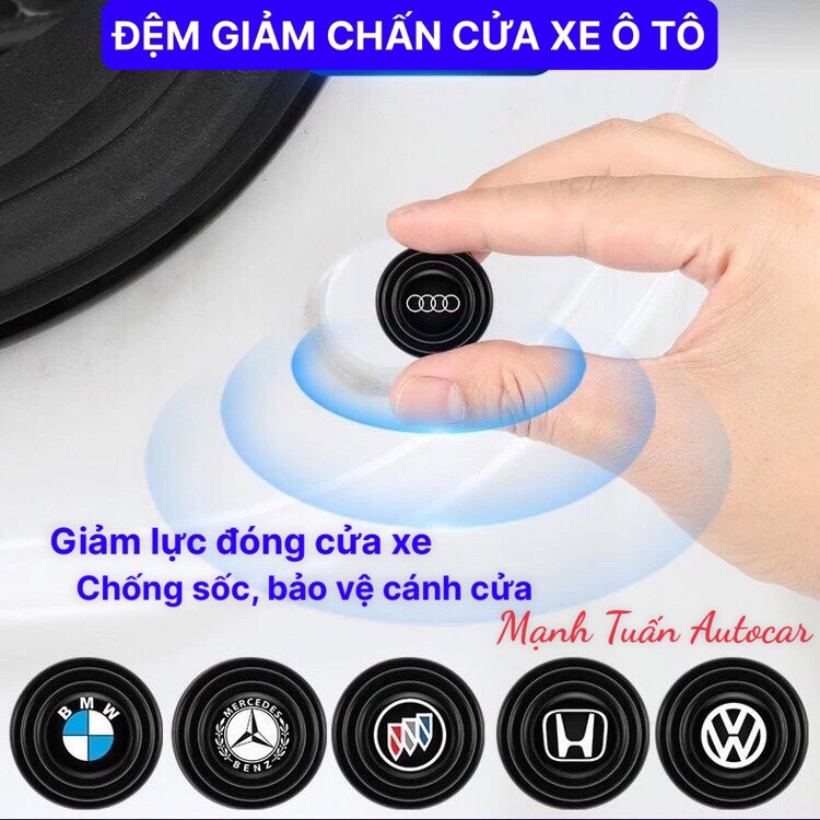 Nút Giảm Chấn Ô Tô, Giảm Lực Đóng Cửa Xe Ô Tô, Miếng Dán Chống Sốc - Bảo Vệ Xe