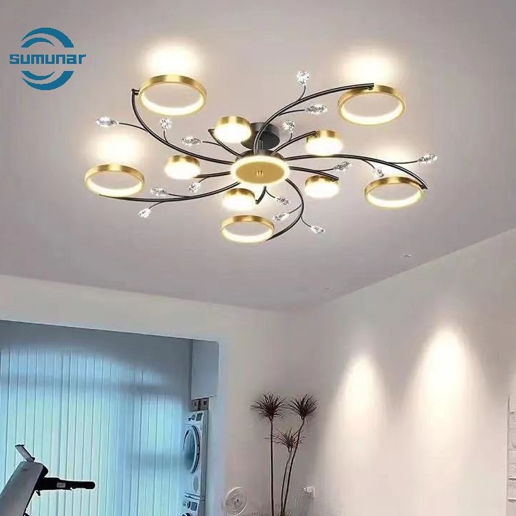 Đèn Âm Trần 110W Ba Chế Độ Sáng 6 Cánh 10 Cánh Có Điều Khiển Từ Xa Bảo Hành 12 Tháng