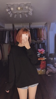 Áo sweatshirt da cá size ghi phần ghi chú