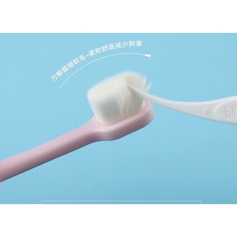 Bàn chải đánh răng Nano 5D siêu mảnh với 2000 sợi tơ siêu mềm, bàn chải đánh răng lông tơ mini soft hàng xuất Nhật