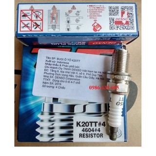 BUGI DENSO CHÍNH HÃNG K20TT (Bộ 4 Bugi)