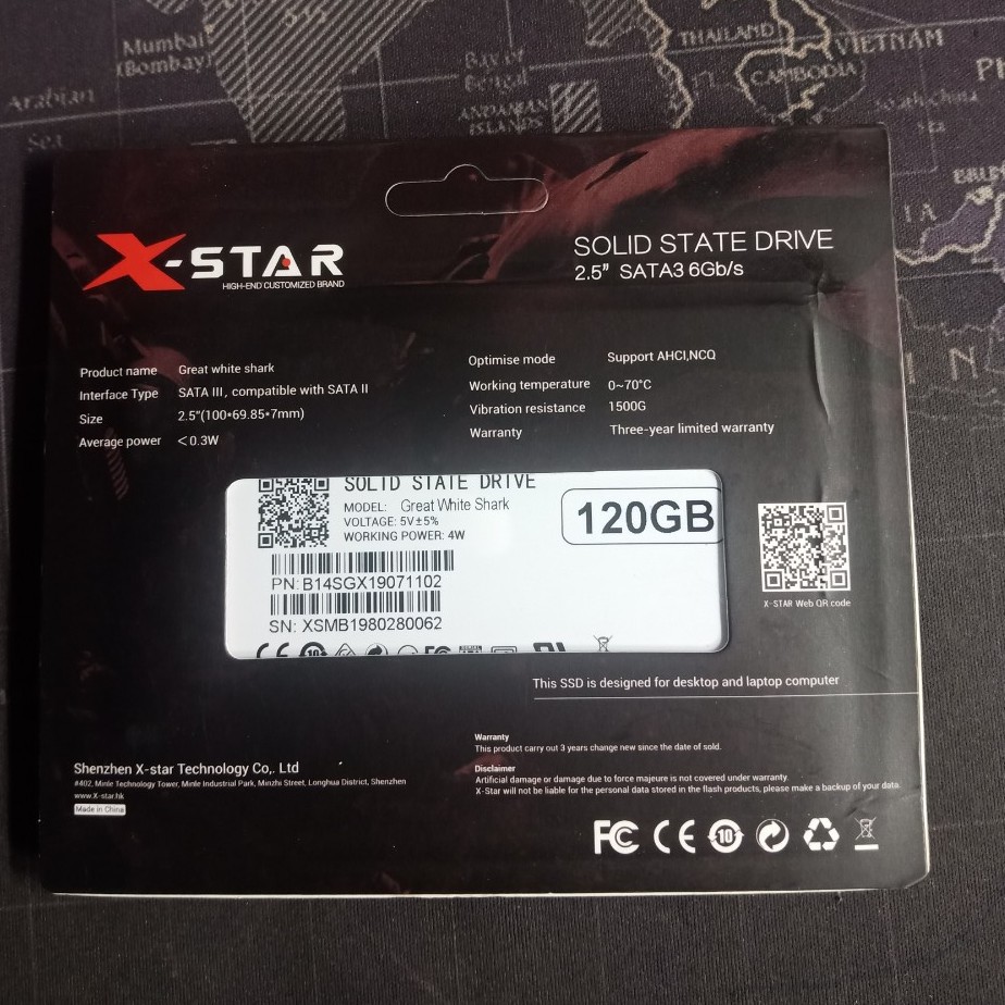 Ổ cứng SSD 120gb Xstar new bảo hành 36 tháng | BigBuy360 - bigbuy360.vn