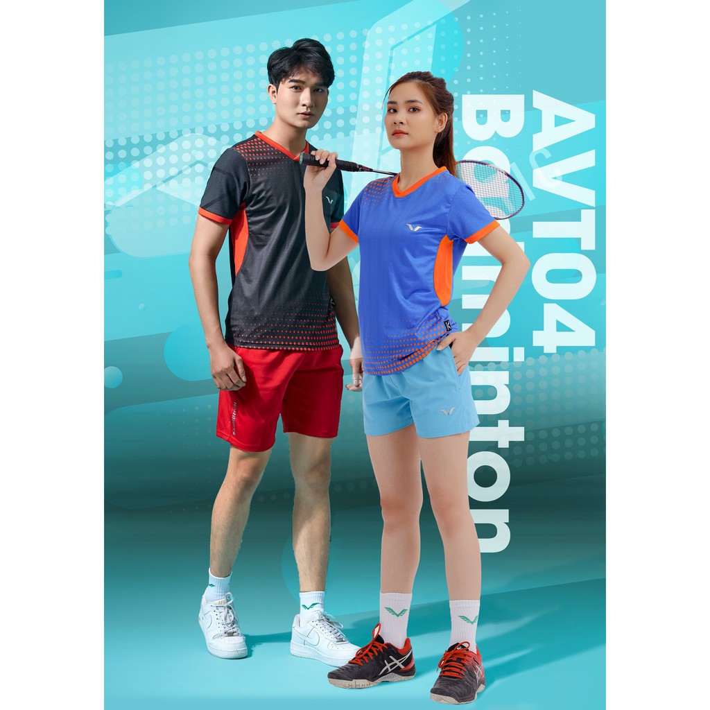 Áo Cầu Lông VinaAuthentic  Chuyên Nghiệp 2023 Sử Dụng Trong Tập Luyện Và Thi Đấu Cầu Lông AVT04