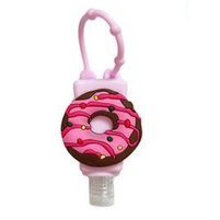 Móc khoá chai đựng nước rửa tay khô mini bọc cao su/Silicone dễ thương