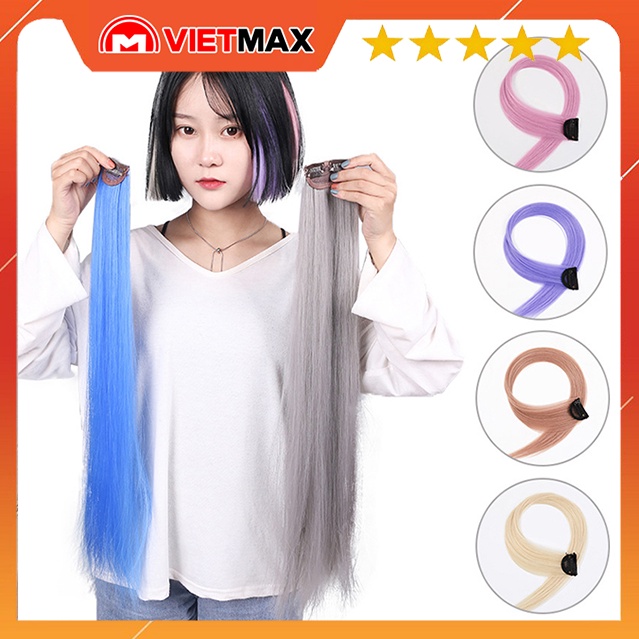 Tóc Giả Kẹp Highlight, Tóc Nối Phẩy Light Sợi Tơ Nhân Tạo Cao Cấp Cho Nữ, Không Sơ Rối