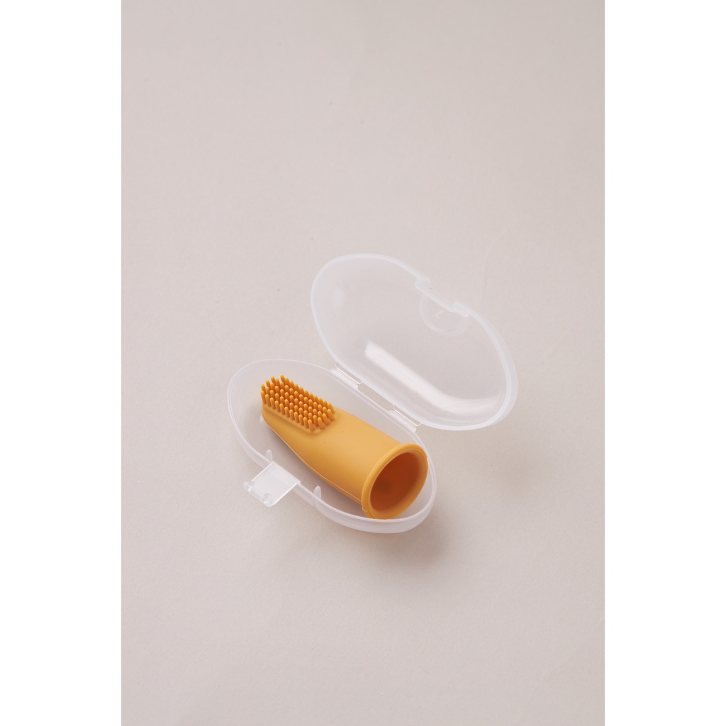 Bàn chải xỏ ngón tưa lưỡu silicone cao cấp CHIPPIANDCO vệ sinh nướu lưỡi DuoFit, Bộ 2 chiếc nhiều màu
