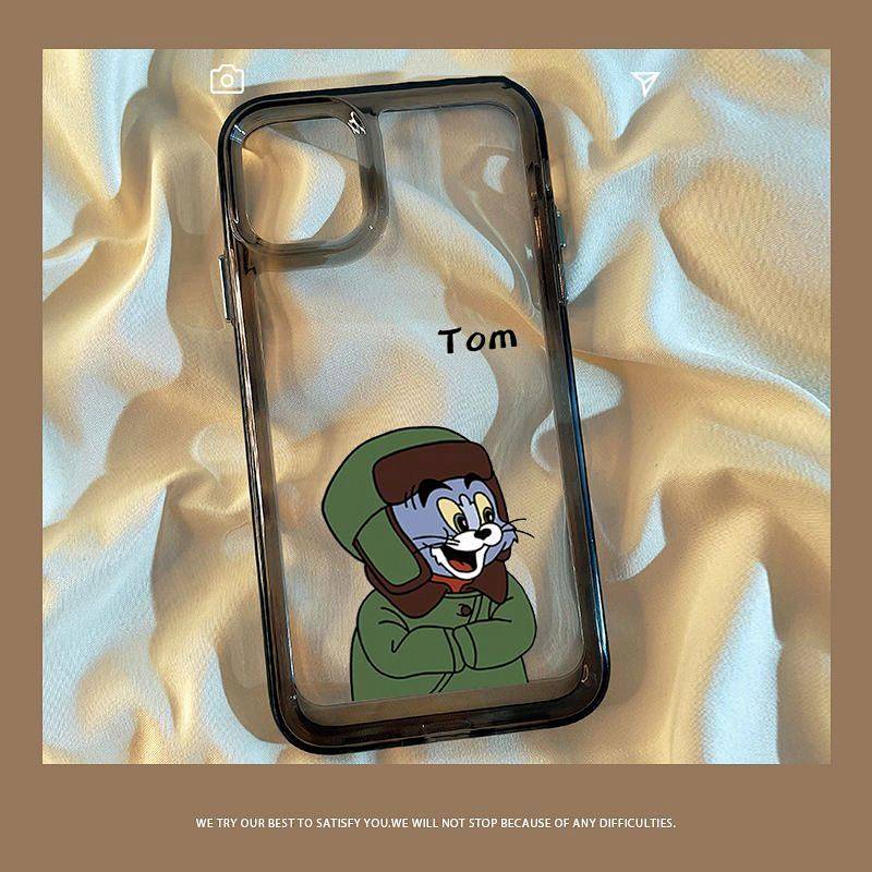 Ốp điện thoại hình chuột và mèo cặp đôi cá tính phong cách Đông Bắc thích hợp cho Iphone12 14 / 13Promax Xs 11 8P c1nU