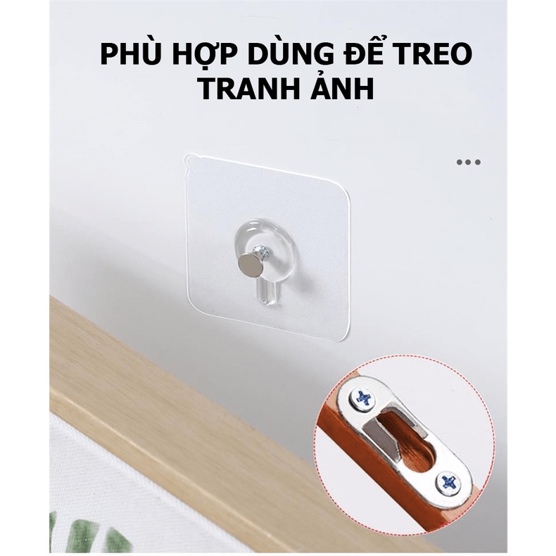 Móc dán tường treo tranh ảnh, đồng hồ chịu lực