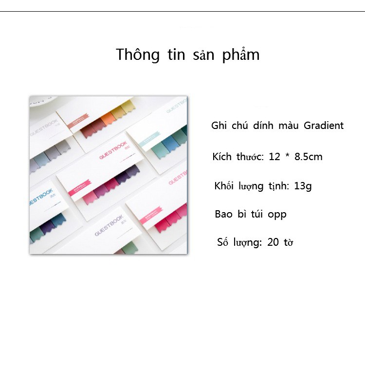 Thông báo màu Gradient ghi chú dính