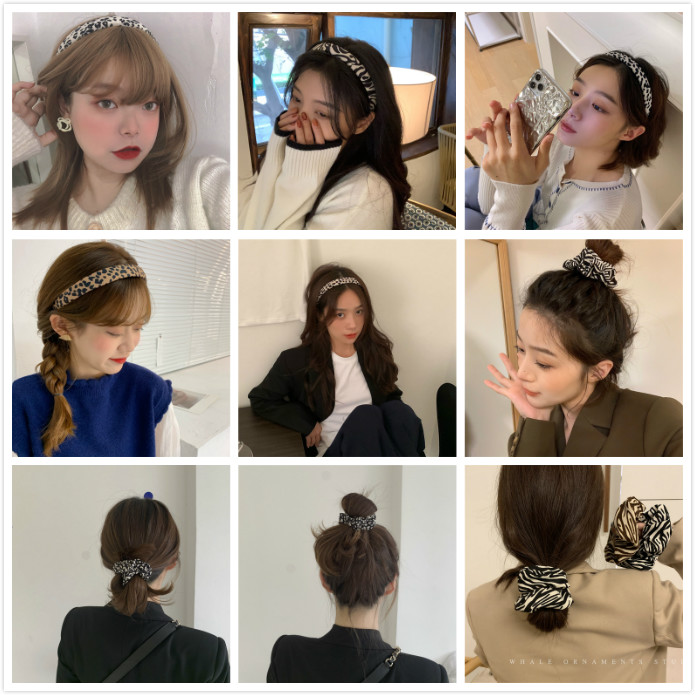 Băng Đô Cài Tóc Họa Tiết Da Báo Ngựa Vằn Thời Trang Cá Tính Dành Cho Nữ