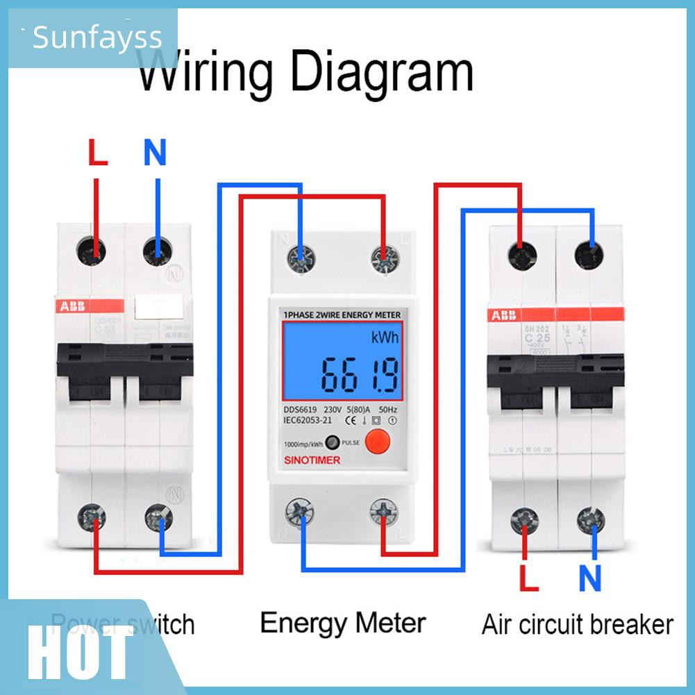 SF Thiết Bị Đo Công Suất Điện Tử Màn Hình Lcd Tiện Dụng