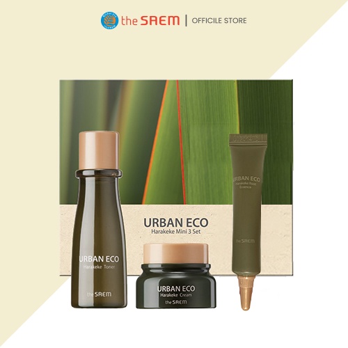 Bộ Chăm Sóc Da Ngăn Ngừa Lão Hoá Giữ Ẩm Da the SAEM Urban Eco Harakeke Root Mini 3 Set 31ml / 8ml / 8ml - M3