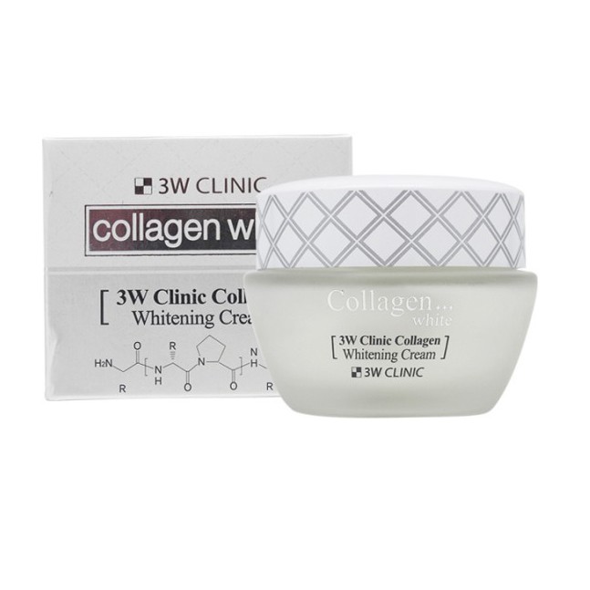 Combo Nước Hoa Hồng và Kem dưỡng trắng da collagen 3W Clinic Collagen (Clear Softener 150ml + Whitening Cream 60ml)