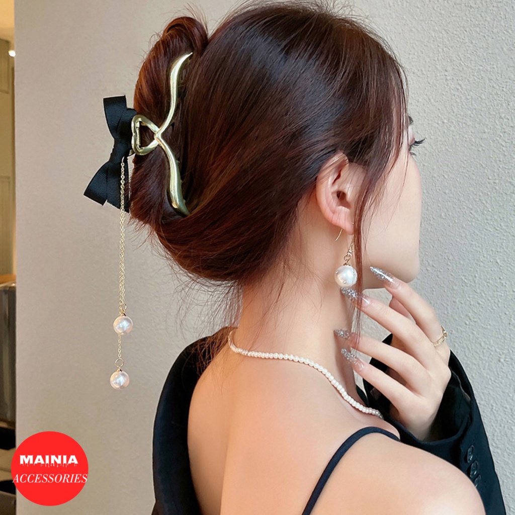 [Sẵn Hàng] Kẹp Tóc Càng Cua Kim Loại Hàn Quốc 11.5 CM Hình Cánh Én Siêu Sang Chảnh Mainia Shop