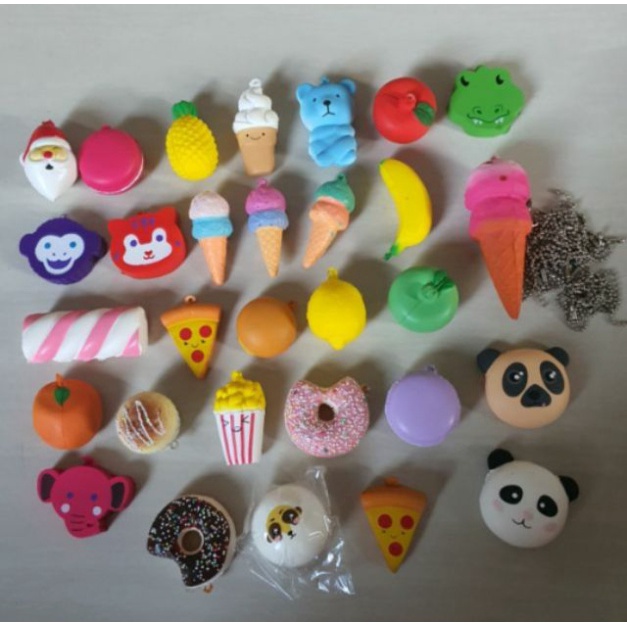 Combo squishy 30 cái từ 4 đến 10cm
