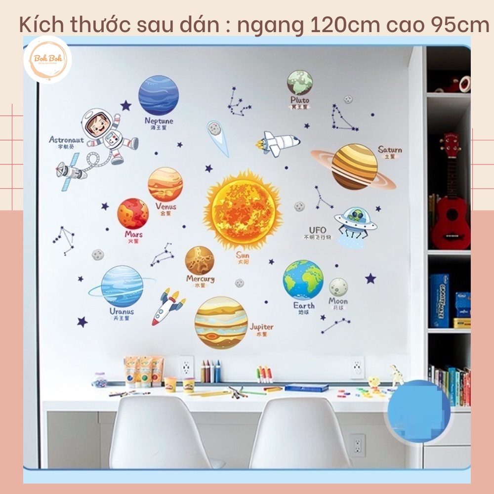 Decal dán tường Vũ trụ A56 - Decal dán tường Hàn Quốc